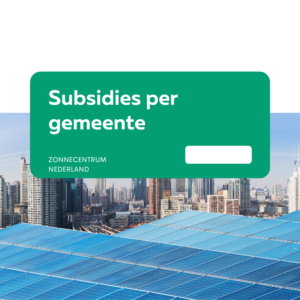 Subsidie zonnepanelen gemeenten
